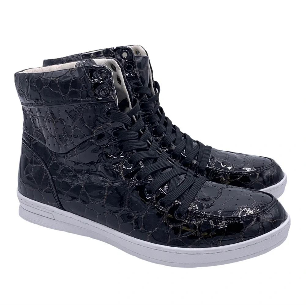 JUMP High Top Leather Lace Up Leather Sneakers Size 9 NEW - Picture 1 of 7